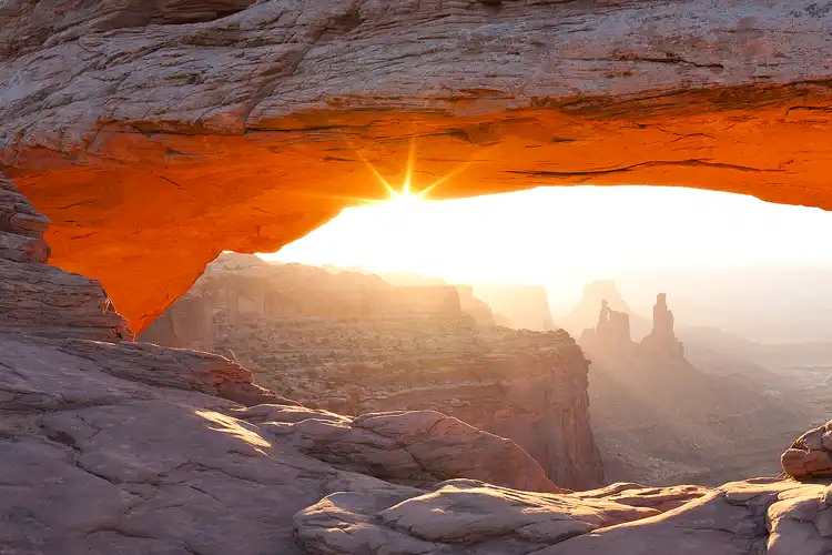 Mesa Arch, Canyonlands National Park at sunrise.