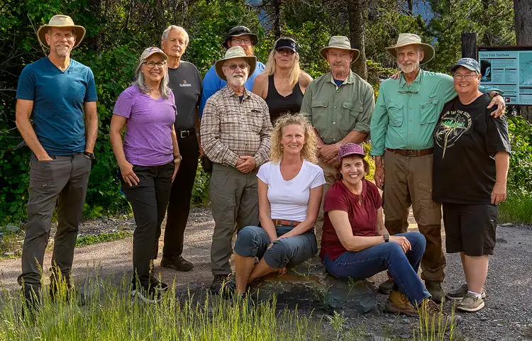 Group photo of workshop participants at Glacier National Park