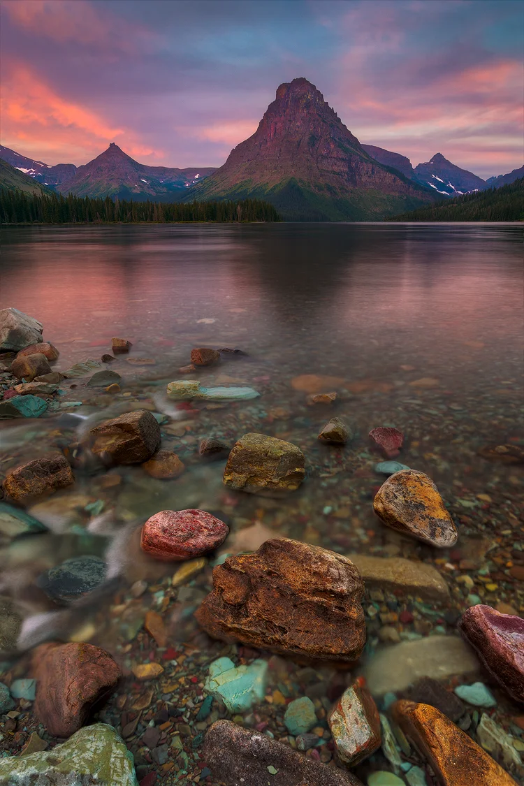 Sunrise at Two Medicine Lake, Glacier National Park