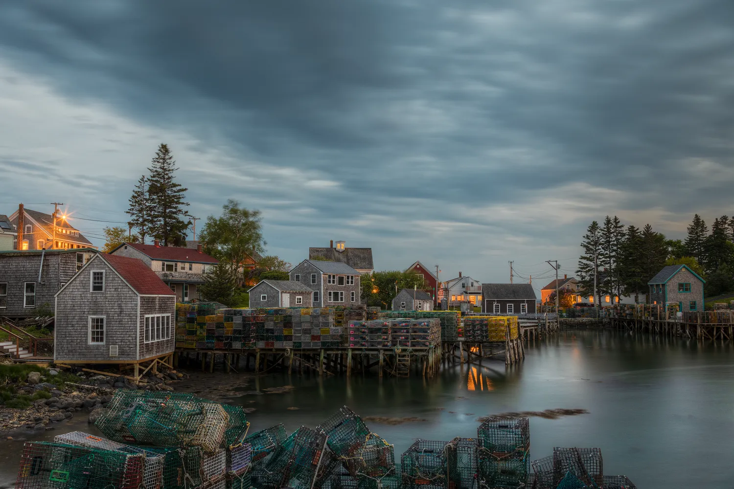 Docks in Port Clyde, Maine.