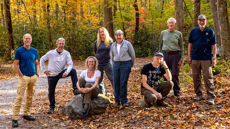 Group photo from a previous Smoky Mountains fall photography workshop.